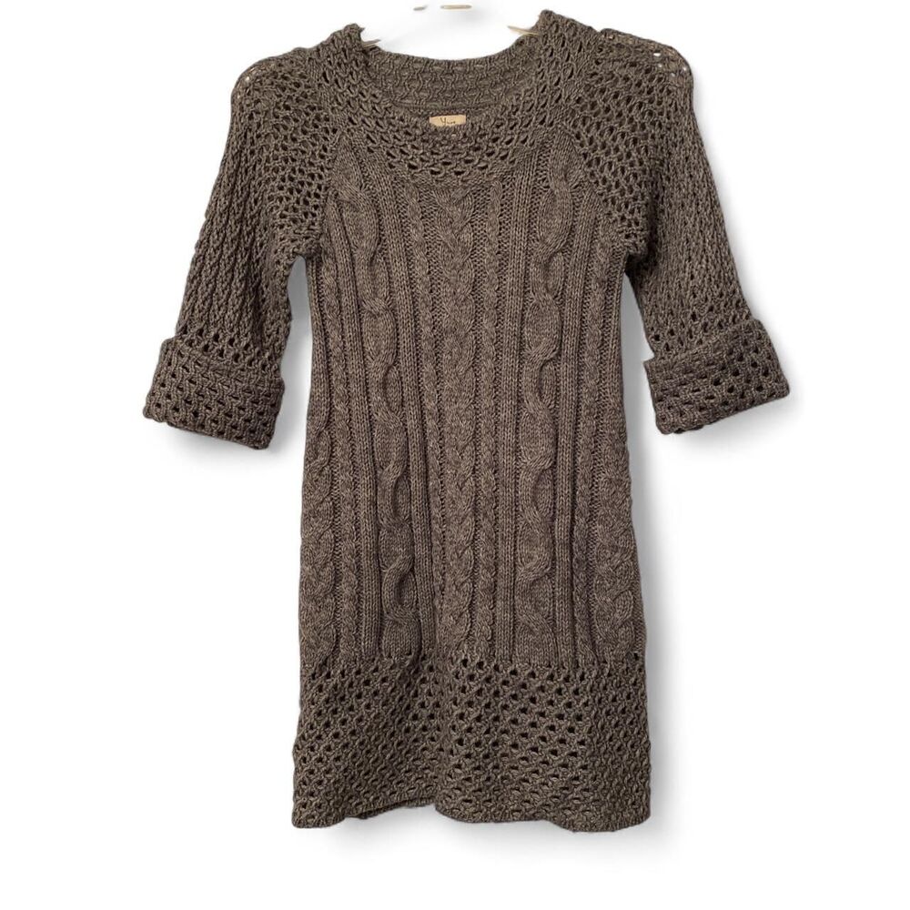 Unbranded Women's Grey and Brown Dress